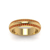 Load image into Gallery viewer, Beveled Edge Matte Eternity Mens Engagement Ring