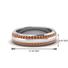 Load image into Gallery viewer, Beveled Edge Matte Eternity Mens Engagement Ring