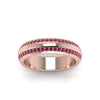 Load image into Gallery viewer, Beveled Edge Matte Eternity Mens Engagement Ring
