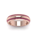 Load image into Gallery viewer, Beveled Edge Matte Eternity Mens Engagement Ring
