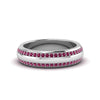 Load image into Gallery viewer, Beveled Edge Matte Eternity Mens Engagement Ring