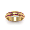 Load image into Gallery viewer, Beveled Edge Matte Eternity Mens Engagement Ring
