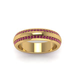 Load image into Gallery viewer, Beveled Edge Matte Eternity Mens Engagement Ring
