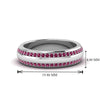 Load image into Gallery viewer, Beveled Edge Matte Eternity Mens Engagement Ring