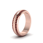 Load image into Gallery viewer, Beveled Edge Matte Eternity Mens Engagement Ring
