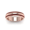 Load image into Gallery viewer, Beveled Edge Matte Eternity Mens Engagement Ring