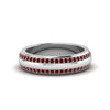 Load image into Gallery viewer, Beveled Edge Matte Eternity Mens Engagement Ring