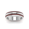 Load image into Gallery viewer, Beveled Edge Matte Eternity Mens Engagement Ring