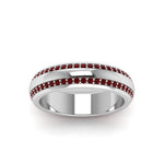 Load image into Gallery viewer, Beveled Edge Matte Eternity Mens Engagement Ring
