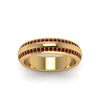 Load image into Gallery viewer, Beveled Edge Matte Eternity Mens Engagement Ring
