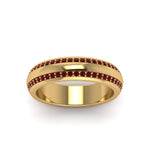 Load image into Gallery viewer, Beveled Edge Matte Eternity Mens Engagement Ring
