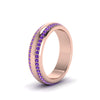 Load image into Gallery viewer, Beveled Edge Matte Eternity Mens Engagement Ring
