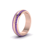 Load image into Gallery viewer, Beveled Edge Matte Eternity Mens Engagement Ring
