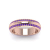 Load image into Gallery viewer, Beveled Edge Matte Eternity Mens Engagement Ring