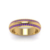 Load image into Gallery viewer, Beveled Edge Matte Eternity Mens Engagement Ring