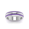 Load image into Gallery viewer, Beveled Edge Matte Eternity Mens Engagement Ring