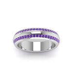 Load image into Gallery viewer, Beveled Edge Matte Eternity Mens Engagement Ring
