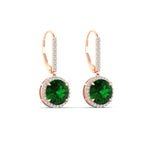 Load image into Gallery viewer, round-halo-3-carat-diamond-drop-earrings-with-emerald-in-rose-gold-FDEAR11235ROGEMGR-3.00-CT-NL-RG.jpg
