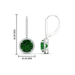 Load image into Gallery viewer, round-halo-3-carat-diamond-drop-earrings-with-emerald-in-white-gold-FDEAR11235ROGEMGR-3.00-CT-NL-WG.jpg
