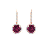 Load image into Gallery viewer, round-halo-3-carat-diamond-drop-earrings-with-pink-sapphire-in-rose-gold-FDEAR11235ROGSADRPI-3.00-CT-NL-RG.jpg
