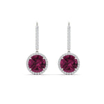 Load image into Gallery viewer, round-halo-3-carat-diamond-drop-earrings-with-pink-sapphire-in-white-gold-FDEAR11235ROGSADRPI-3.00-CT-NL-WG.jpg
