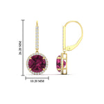 Load image into Gallery viewer, round-halo-3-carat-diamond-drop-earrings-with-pink-sapphire-in-yellow-gold-FDEAR11235ROGSADRPI-3.00-CT-NL-YG.jpg
