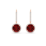 Load image into Gallery viewer, round-halo-3-carat-diamond-drop-earrings-with-ruby-in-rose-gold-FDEAR11235ROGRUDR-3.00-CT-NL-RG.jpg

