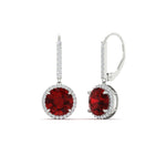 Load image into Gallery viewer, round-halo-3-carat-diamond-drop-earrings-with-ruby-in-white-gold-FDEAR11235ROGRUDR-3.00-CT-NL-WG.jpg
