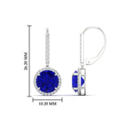 Load image into Gallery viewer, round-halo-3-carat-diamond-drop-earrings-with-sapphire-in-white-gold-FDEAR11235ROGSABL-3.00-CT-NL-WG.jpg
