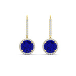 Load image into Gallery viewer, round-halo-3-carat-diamond-drop-earrings-with-sapphire-in-yellow-gold-FDEAR11235ROGSABL-3.00-CT-NL-YG.jpg
