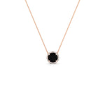 Load image into Gallery viewer, round-halo-black-diamond-1-carat-necklace-in-FDPD10984GBLACK-1.00CT-NL-RG-CS
