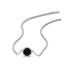 Load image into Gallery viewer, round-halo-black-diamond-1-carat-necklace-in-FDPD10984GBLACK-1.00CT-NL-WG-CS
