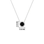 Load image into Gallery viewer, round-halo-black-diamond-1-carat-necklace-in-FDPD10984GBLACK-1.00CT-NL-WG-CS
