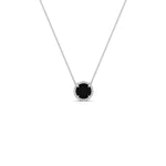 Load image into Gallery viewer, round-halo-black-diamond-1-carat-necklace-in-FDPD10984GBLACK-1.00CT-NL-WG-CS
