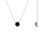 Load image into Gallery viewer, round-halo-black-diamond-1-carat-necklace-in-FDPD10984GBLACK-1.00CT-NL-WG-CS
