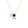 Load image into Gallery viewer, round-halo-black-diamond-1-carat-necklace-in-FDPD10984GBLACK-1.00CT-NL-YG-CS