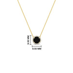 Load image into Gallery viewer, round-halo-black-diamond-1-carat-necklace-in-FDPD10984GBLACK-1.00CT-NL-YG-CS
