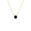 Load image into Gallery viewer, round-halo-black-diamond-1-carat-necklace-in-FDPD10984GBLACK-1.00CT-NL-YG-CS