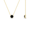 Load image into Gallery viewer, round-halo-black-diamond-1-carat-necklace-in-FDPD10984GBLACK-1.00CT-NL-YG-CS