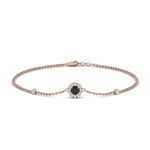 Load image into Gallery viewer, round-halo-chain-black-diamond-bracelet-in-FDBRC9637GBLACKANGLE2-NL-RG

