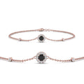 Thumbnail 42 - round-halo-chain-black-diamond-bracelet-in-FDBRC9637GBLACKANGLE2-NL-RG