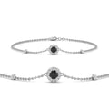 Thumbnail 44 - round-halo-chain-black-diamond-bracelet-in-FDBRC9637GBLACKANGLE2-NL-WG