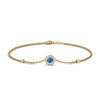 Load image into Gallery viewer, round-halo-chain-blue-topaz-bracelet-in-FDBRC9637GICBLTOANGLE2-NL-YG