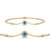 Load image into Gallery viewer, round-halo-chain-blue-topaz-bracelet-in-FDBRC9637GICBLTOANGLE2-NL-YG