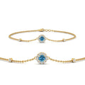 Thumbnail 52 - round-halo-chain-blue-topaz-bracelet-in-FDBRC9637GICBLTOANGLE2-NL-YG
