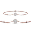 Load image into Gallery viewer, round-halo-chain-diamond-bracelet-in-FDBRC9637ANGLE2-NL-RG