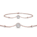 Thumbnail 5 - round-halo-chain-diamond-bracelet-in-FDBRC9637ANGLE2-NL-RG
