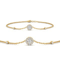 Thumbnail 2 - round-halo-chain-diamond-bracelet-in-fdbrc9637-fancy-1-yg