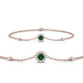 Thumbnail 30 - round-halo-chain-emerald-bracelet-in-FDBRC9637GEMGRANGLE2-NL-RG