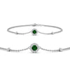 Load image into Gallery viewer, round-halo-chain-emerald-bracelet-in-FDBRC9637GEMGRANGLE2-NL-WG